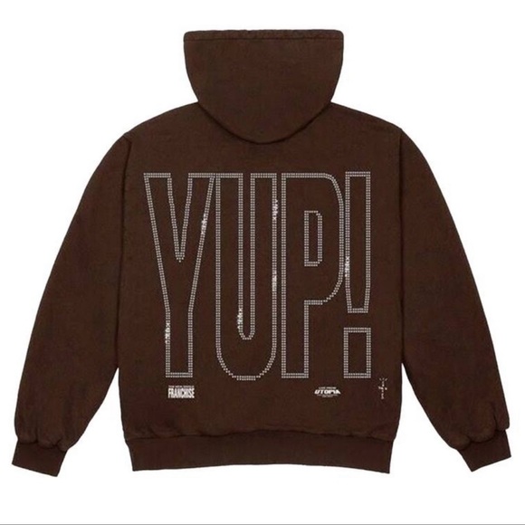 NEW Cactus Jack YUP Rhinestone XL Zippered Hoodie Travis Scott - Picture 2 of 2